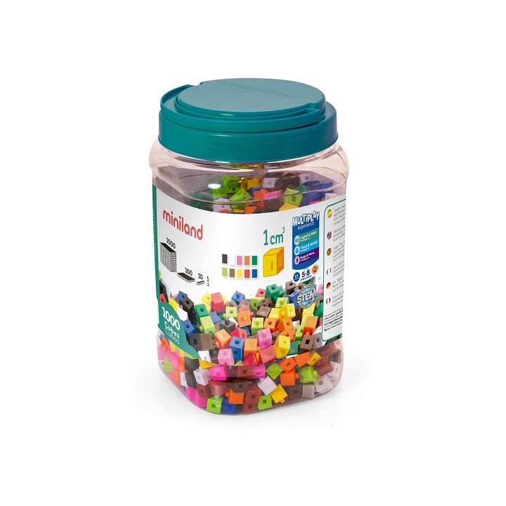 cubos 1 cm 1000 pcs miniland 95211