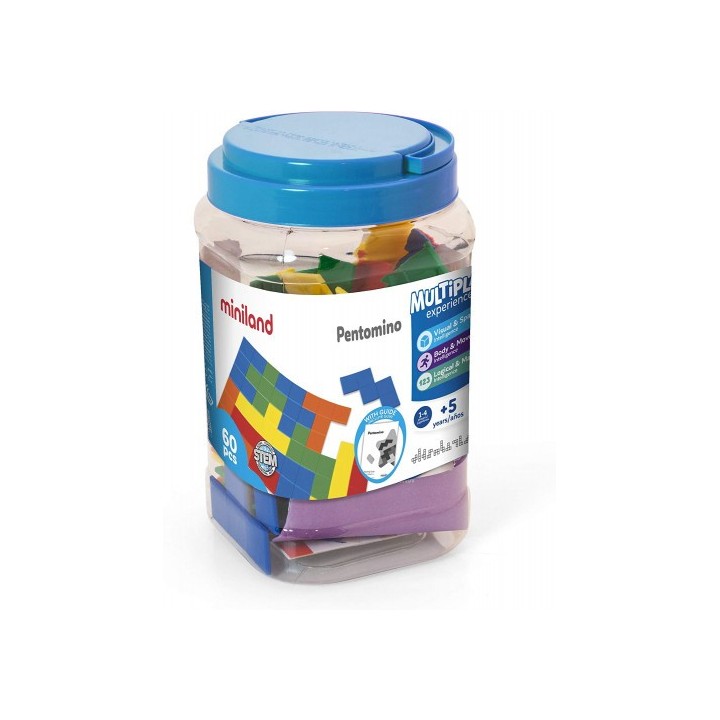juego didactico pentominos de colores miniland 95219