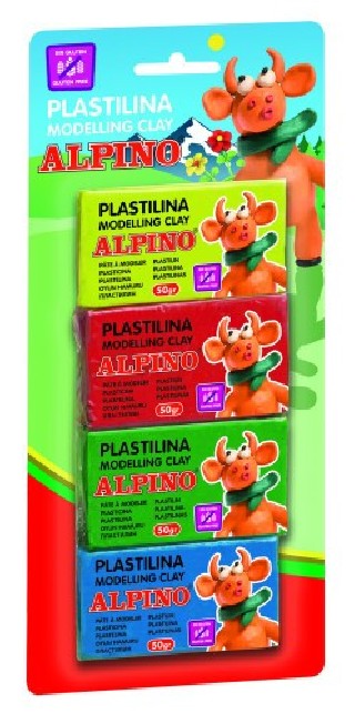 blister 4 unidades plastilina alpino de 50 grs alpino dp000934