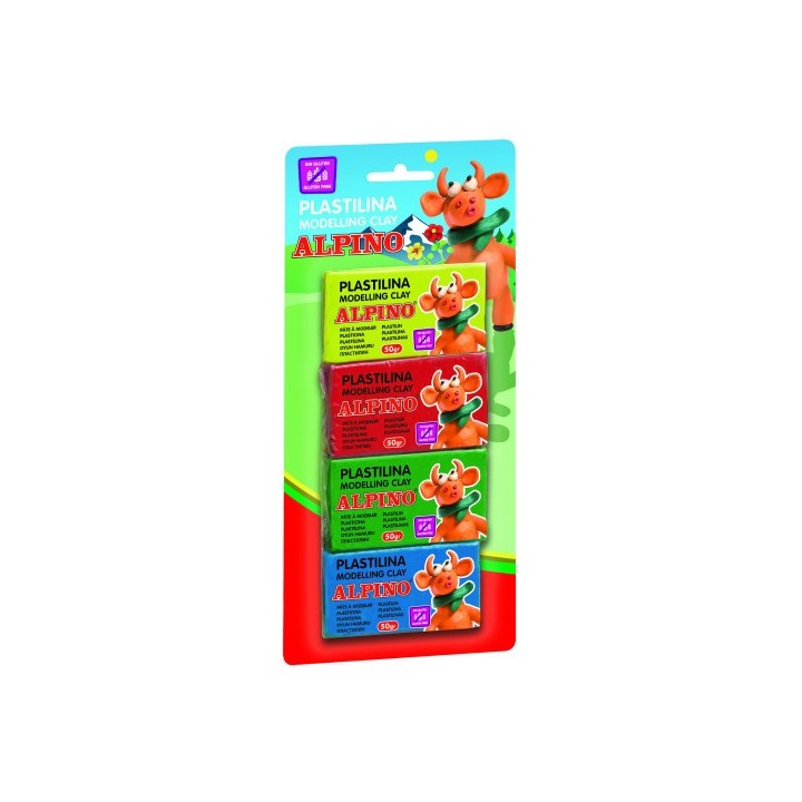 blister 4 unidades plastilina alpino de 50 grs alpino dp000934