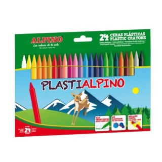 estuche 24 ceras plastialpino alpino pa000024