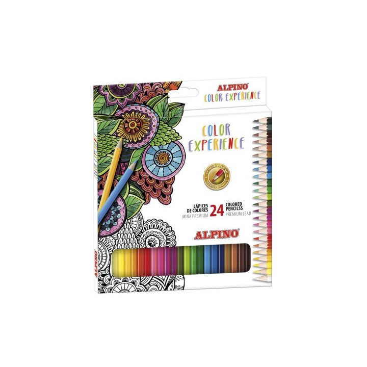 alpino al000247 lapiz de color negro, azul, bronce, marron, verde, gris, azul claro, verde claro, ro