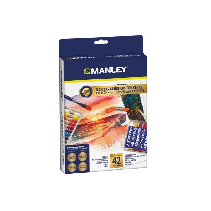 set tecnicas artisticas con ceras manley mnc00110