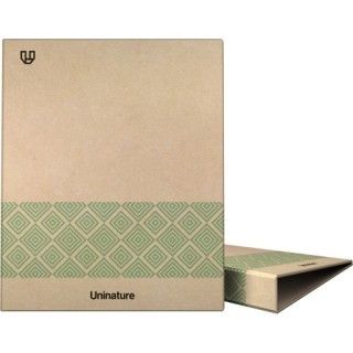 carpeta reciclada anillas 4x25mm kraft soft a4 verde uninature 7323820
