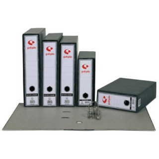 archivador jaspeado ecoclassic negro 1/4 apaisado lomo ancho 282x210x75 grafoplas 7159000