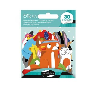 bl. 30 pegatinas maildor sticky animales disfraz