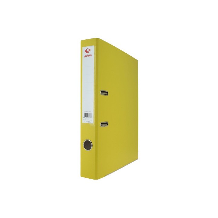 archivador palanca 45 color amarillo a4 lomo estrecho 290x320x55 grafoplas 17269360