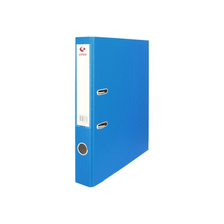 archivador palanca 45 color azul folio lomo estrecho 290x350x55 grafoplas 17279330