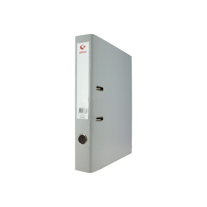 archivador palanca 45 color gris folio lomo estrecho 290x350x55 grafoplas 17279371