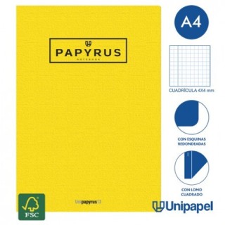 libreta grapada gofrada a4 48 hojas 90gr. 4x4 colores surtidos papyrus 88420599