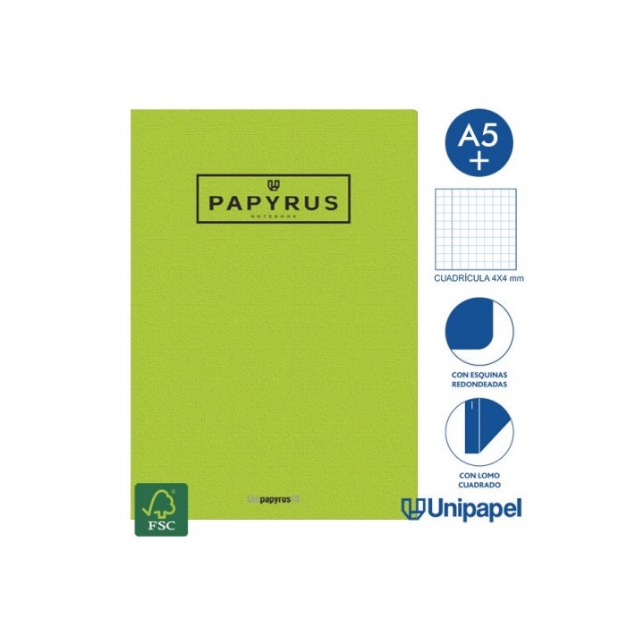 libreta grapada gofrada a5+ 48 hojas 90gr. 4x4 colores surtidos papyrus 88430599