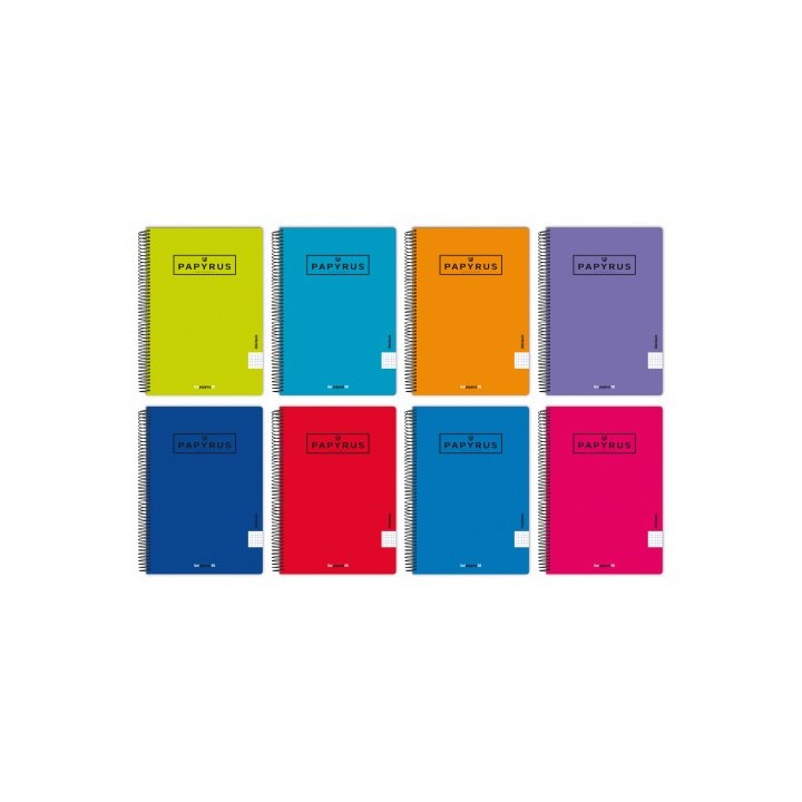 cuaderno tapa polipropileno extradura uniclasic folio 80 hojas 90gr. 4x4 colores surtidos papyrus 88