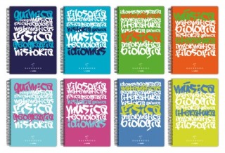 cuaderno polipropileno uniclasic folio 80 hojas 90gr. 1 linea colores surtidos guerrero 88423298