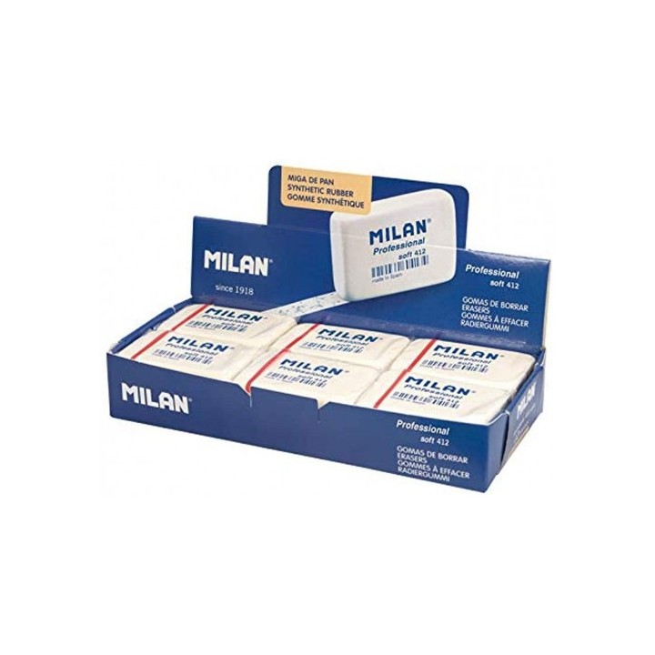 caja 12 gomas professional soft 412, envueltas individualmente nuevo milan cmm412cf