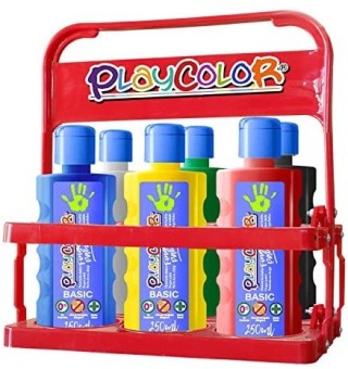 finger paint basic 40ml. 6 colores surtidos playcolor 17591.