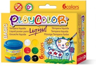 liqquid 40ml. en 6 colores surtidos + pincel playcolor 19931