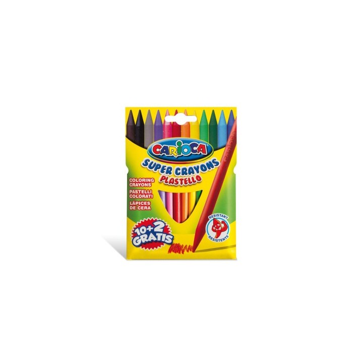 caja carton 12 plasticeras colores surtidos carioca 42711