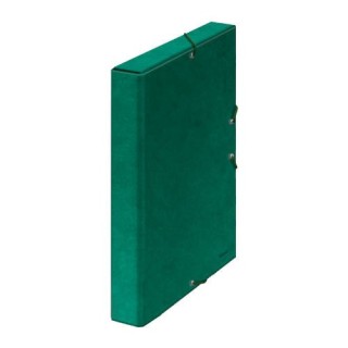 cajas de proyectos carton forrado lomo de 3 cm verde 245x350x30 dohe 09722