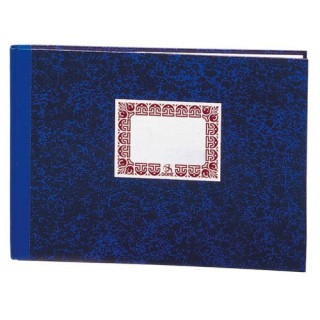 libro de cartone rayado horizontal azul folio apaisado 100 hojas  dohe 09971