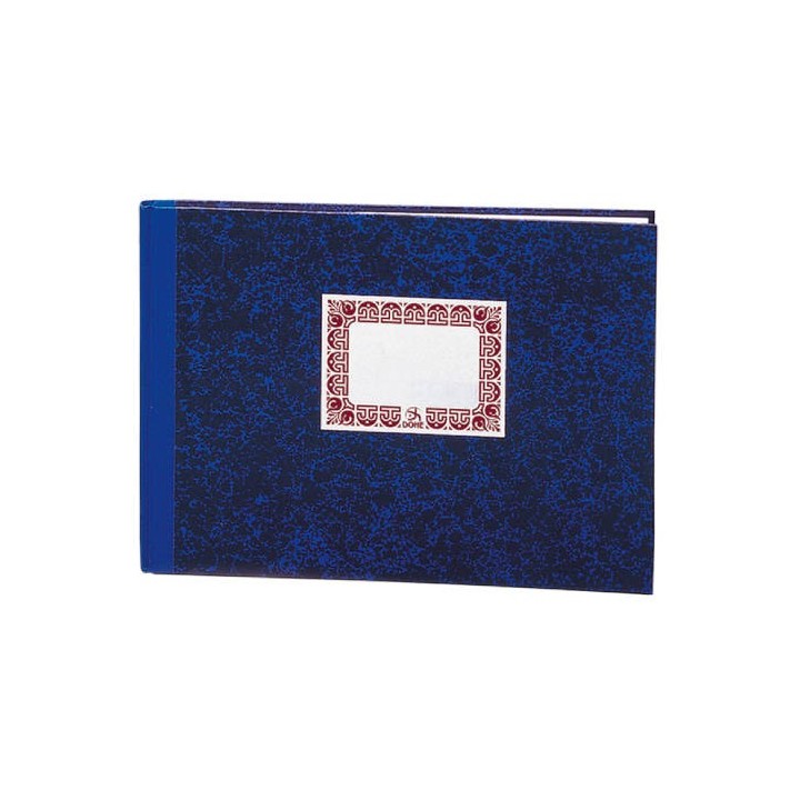 libro de cartone rayado horizontal azul folio apaisado 100 hojas  dohe 09971