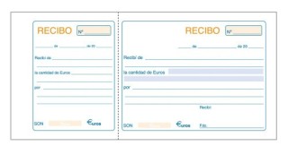 talonario 100 hojas recibos original+matriz 1/3 apaisado dohe 50016