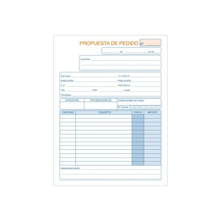 talonario 50 juegos pedidos (original + copia autocopiativa) 4o natural dohe 50071d