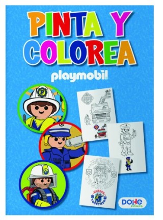 libros de colorear a4 - playmobil - modelo police dohe 51735