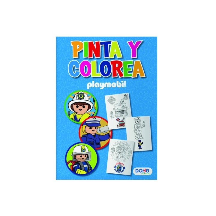 libros de colorear a4 - playmobil - modelo police dohe 51735