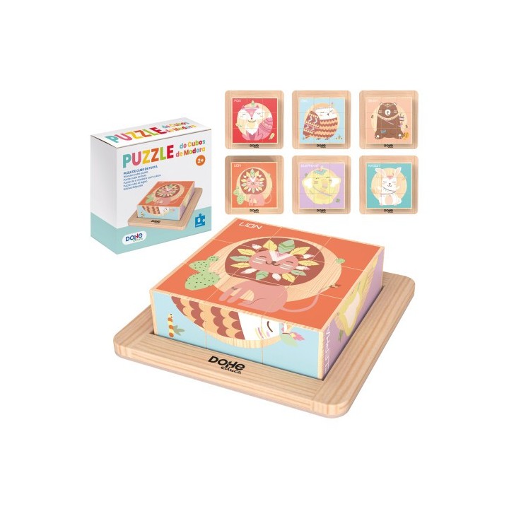 puzzle de 9 bloques de madera -  a partir de 2 anos dohe 64000