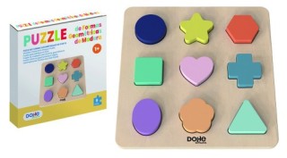puzzle de formas encajables de madera - a partir de 1 anos dohe 64010