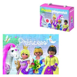 caja de puzzle - 48 piezas - playmobil - modelo princess dohe 65014