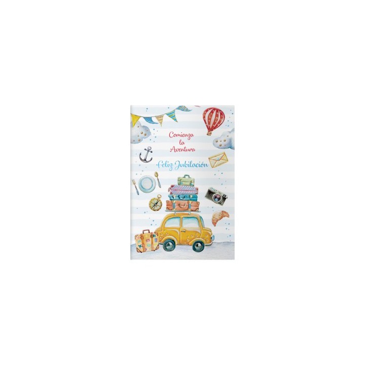 pack 6 tarjetas de felicitacion jubilacion - tamano 11,5 x 17 cm - modelo vacaciones dohe 70079