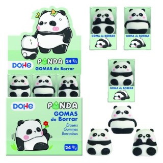 expositor con 24 gomas de borrar panda dohe 79635