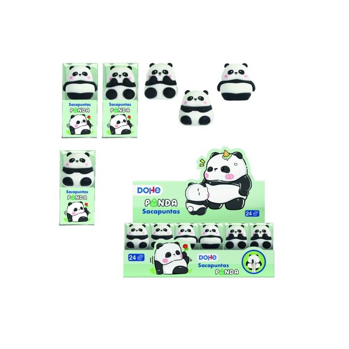 expositor con 24 sacapuntas panda  dohe 79639
