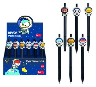 expositor con 24 portaminas astronautas-animales - nasa dohe 79659