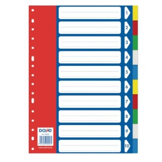 separadores polipropileno 10 posiciones 5 colores a4 225x300 dohe 90458