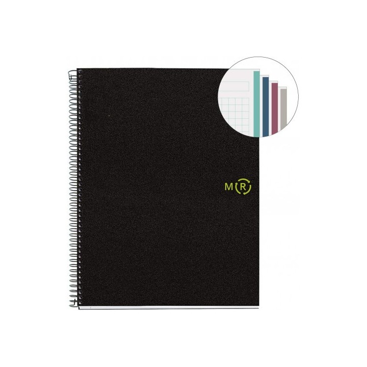cuaderno 100% reciclado nb-4 a4 120hojas tapas polipropileno miquelrius 6038