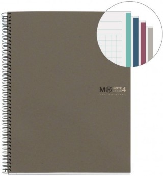 cuaderno 100% reciclado nb-4 a5 120hojas ecogris miquelrius 6084