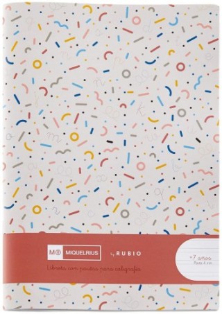 cuaderno grapado 4o 32hojas pauta 4mm mr con ejercicios rubio miquelrius 8142