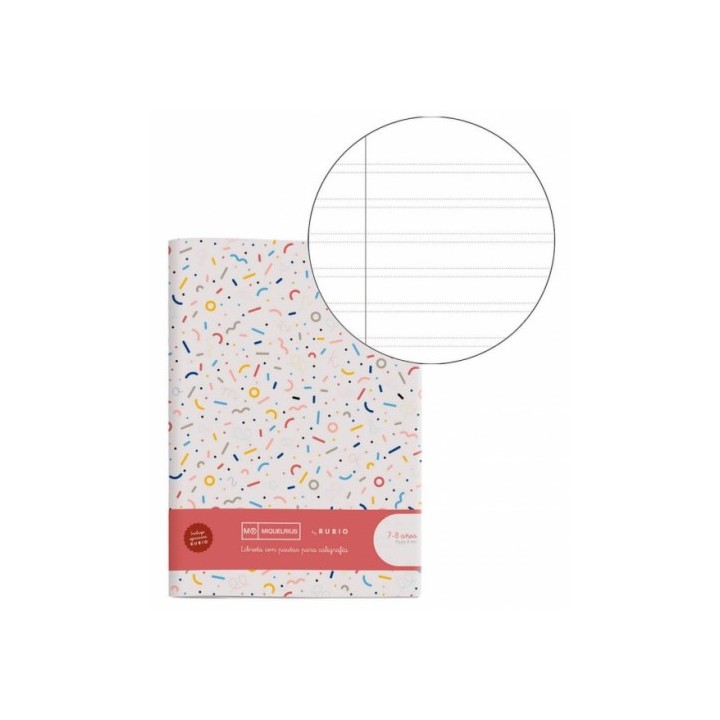 cuaderno grapado a4 50hojas pauta 4mm mr con ejercicios rubio miquelrius 8144