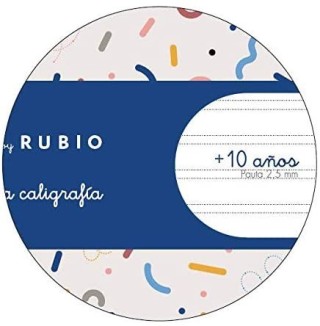 cuaderno grapado a4 50hojas pauta 2,5mm mr con ejercicios rubio miquelrius 8146