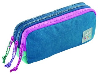 portatodos triple rectangular reciclado rider purple miquelrius mr19345