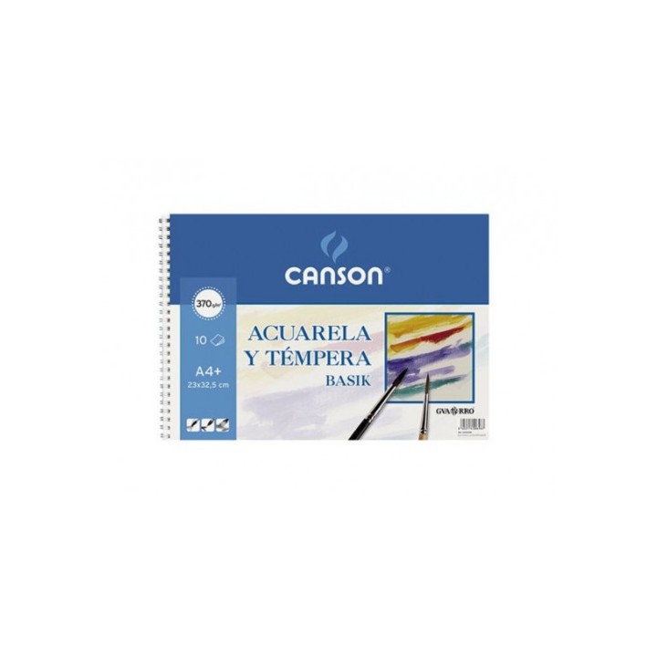 bloc 10 hojas acuarela a4+ 370g guarro canson c200400698