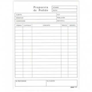 talonario pedidos 1/4 natural catalan duplicado (74402c) ingraf 350348