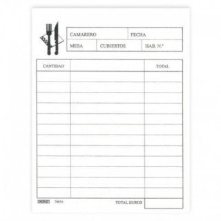 talonario camarero 1/8 catalan duplicado (76016c) ingraf 350351