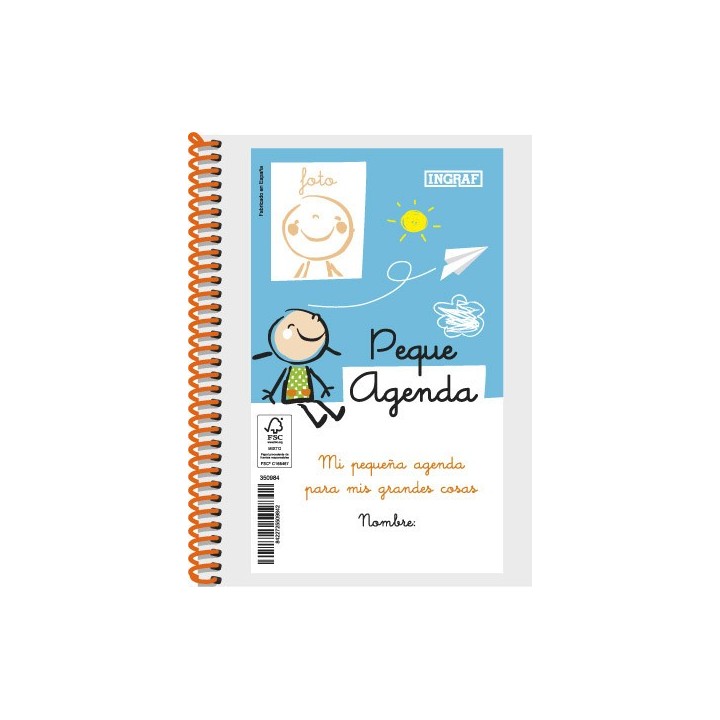 agenda escolar 2022-2023 peque 8o dia pagina tapa personalizable ingraf 350984