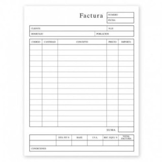 talonario facturas a4 natural castellano duplicado (72102) ingraf 350241