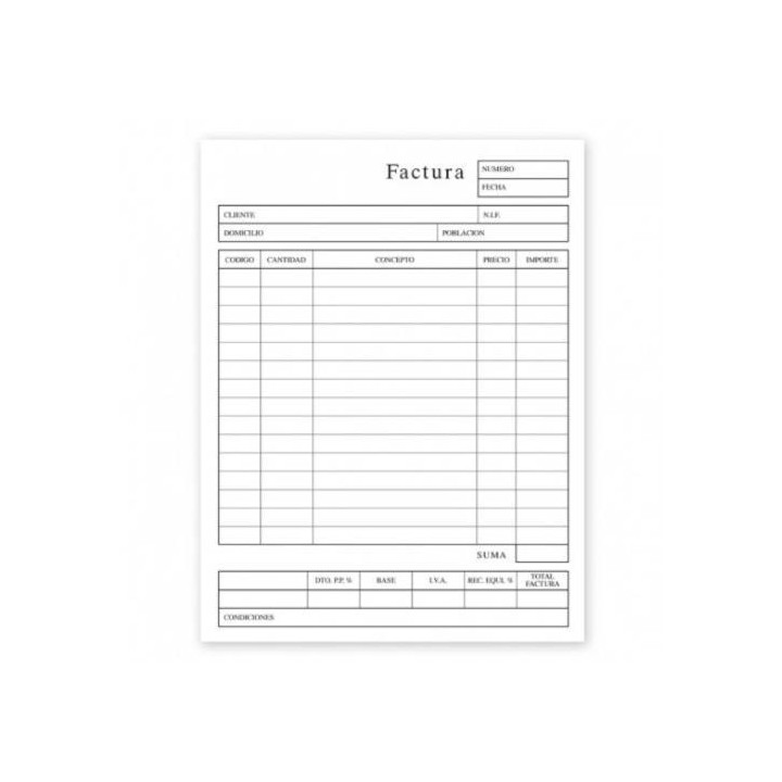 talonario facturas a4 natural castellano duplicado (72102) ingraf 350241