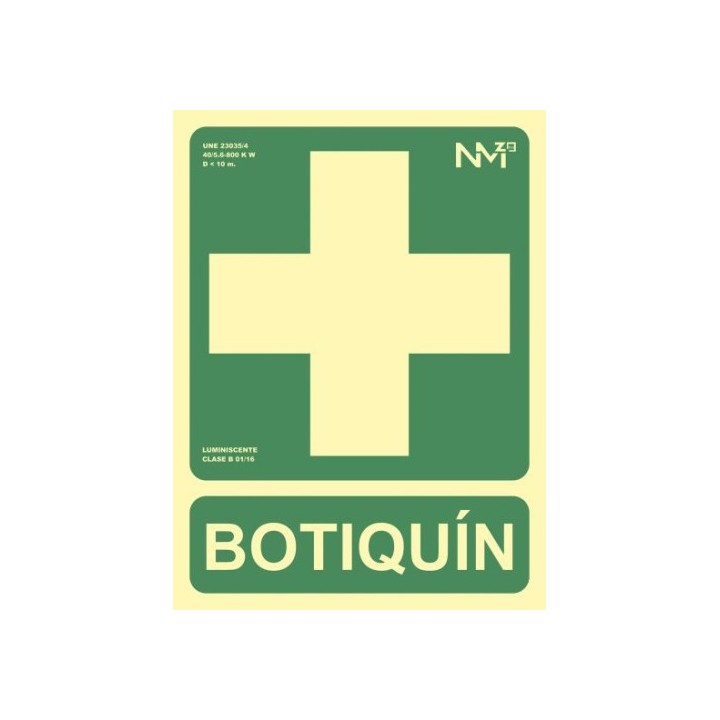 senal botiquin 224x300 pvc verde archivo 2000 6170-05h ve