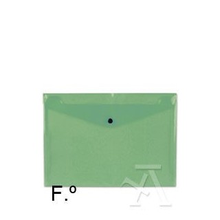 sobre polipropileno folio solapa c/broche plastico verde carchivo 342k15
